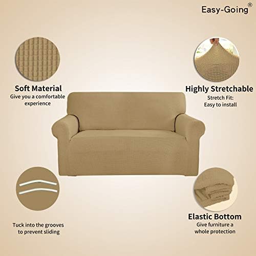Easy-Going Stretch Oversized Sofa Couch Slipcover Washable Golden - Image 3