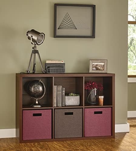 ClosetMaid 6 Cube Storage Shelf Organizer Bookshelf with Back Panel, Easy Assembly, Wood, Dark Chestnut Finish - Image 5