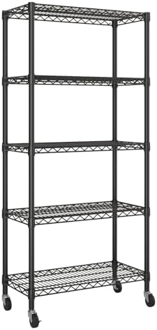 Golpart Shelves Storage Shelf Wire Closet Bathroom Organizers Metal Pantry by Golpart