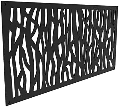 Barrette Outdoor Living 73030564 Sprig Decorative Screen Panel, Black - Image 2