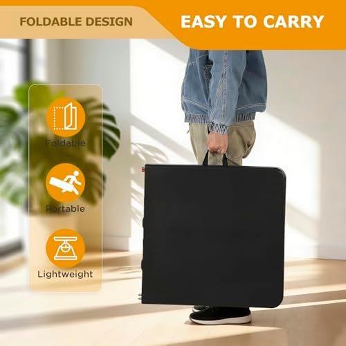 FDW | 4FT Folding Table | Black | Portable Plastic Table - Image 7