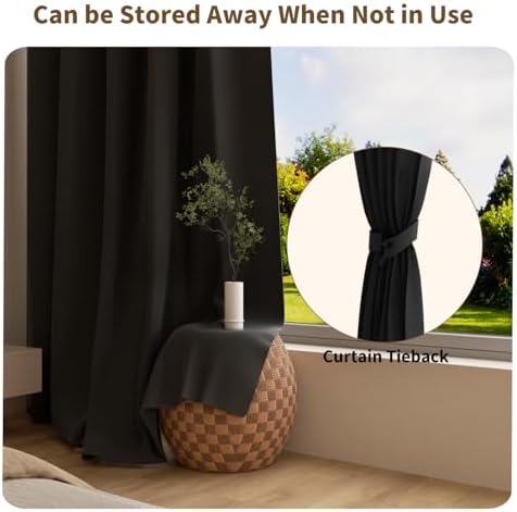 Ceiling Mount Room Divider Curtains,Track Sets for Room Separation,Black - Image 6