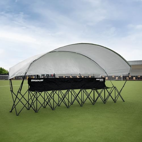 QUICKPLAY Pro 6-Seater Team Bench with Canopy Shelter - Sideline by QUICKPLAY