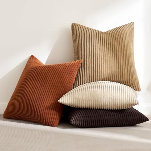 MIULEE Fall Decorative Throw Pillow Covers Chocolate Brown Rust 20x20 - Image 7