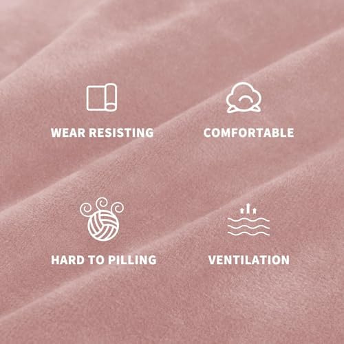 MAXIJIN Velvet Ottoman Cover Rectangular Stretch Square Ottoman Covers Slipcover Rectangle Washable Foot Stool Cover Thick Storage Protector with Elastic Bottom (Ottoman Small, Dusty Pink) - Image 5