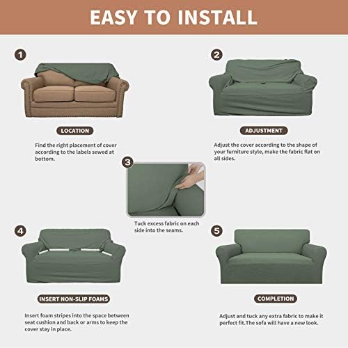 Easy-Going 100% Waterproof Couch Cover, 3 Cushion Couch Slipcover for Sofa - Image 5