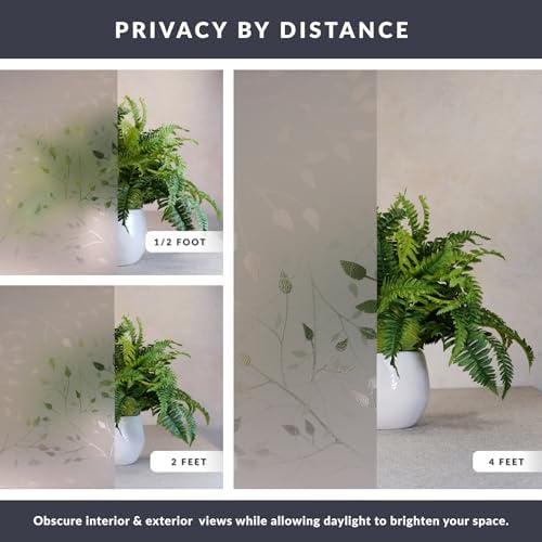 Canopy Window Privacy Film by Artscape - Decorative Privacy Frosted Glass Design, Static Cling, Day and Night Privacy, UV Protection, Easy to Apply and Removable, Made in USA - 36 x 72 Inch - Image 4