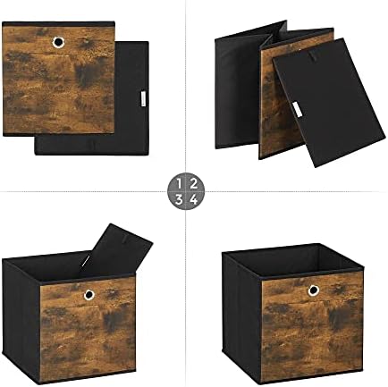 SONGMICS Storage Cubes, Set of 6, 11.8-Inch Foldable Closet Organizers - Image 5