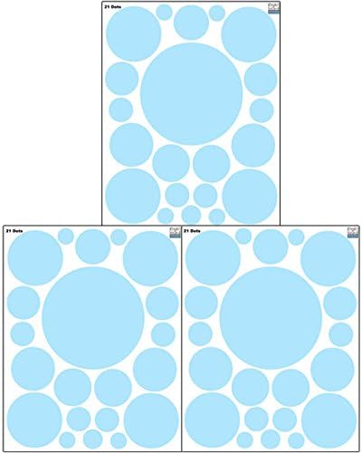 Polka Dot Wall Stickers, Wall Decor Stickers, Wall Dots, Vinyl Circle Room Dot Decals Wall Art Stickers for Bedroom Girls Room Peel and Stick Kids Room Decor Birthday Gift (Soft Blue) - Image 4