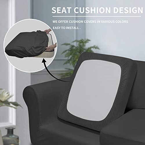 Easy-Going 3 Pieces Stretch Loveseat Couch Cover for 2 Cushion Washable - Image 3