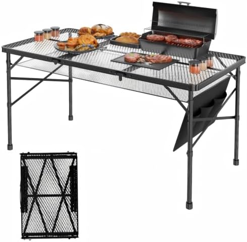 WildFinder Folding Grill Table, 4x2 FT Portable Camping Table, Foldable by WildFinder