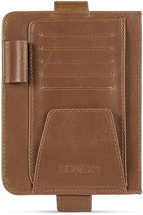 Londo Leather Car Visor Organizer – Stylish & Functional Storage for Sunglasses, Cards, and Essentials - Image 3