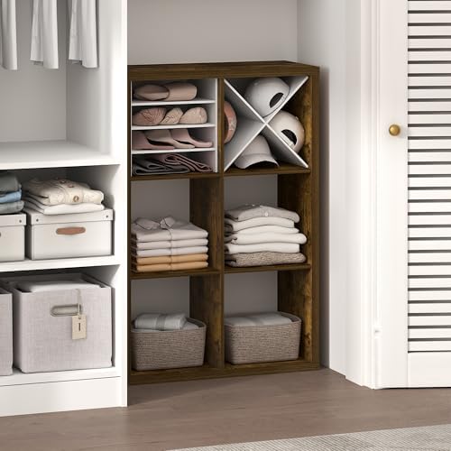 Furinno Cubic Extra Thick 6-Cube Closet Organizers and Storage, Amber Pine by Furinno-FitsYourSpaceFitsYourBudget