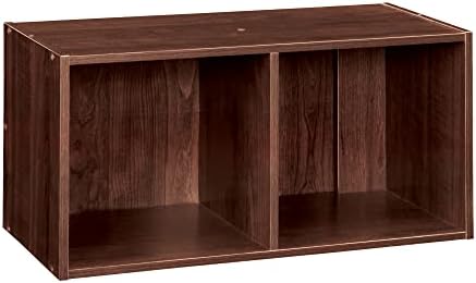 ClosetMaid Cubeicals 2-Cube Storage Shelf Organizer - Stackable or Wall-Mountable, Easy Assembly, Dark Cherry Finish by Unknown