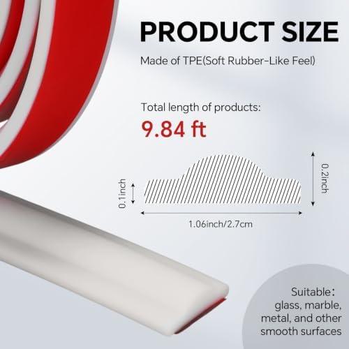 118 x 1.06 Inch Peel and Stick Molding Chair Rail Panel,White - Image 2