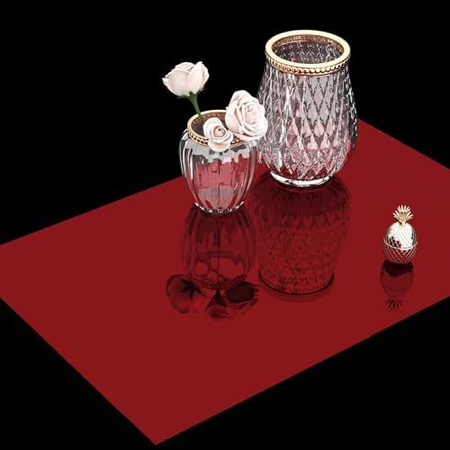 WESTICK Glossy Red Chrome Vinyl Roll Peel and Stick Metallic Permanent Vinyl for Christmas Decorations Self Adhesive Easy to Cut Red Mirror Wall Sticker for Cricut DIY Crafts Signs 15.8" x 80" - Image 2
