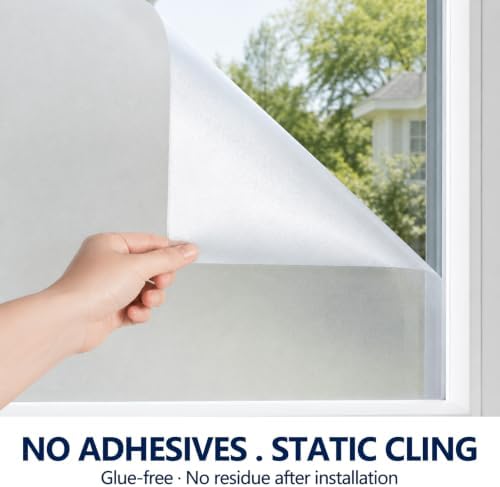 FILMGOO Frosted Window Privacy Film Static Cling Glass Film 35.4" x 6.5' - Image 3