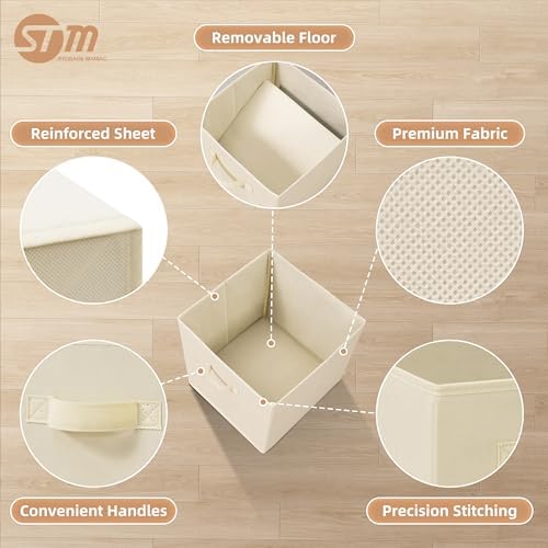 STORAGE MANIAC Storage Cubes, 13 Inch 8 Pack Collapsible Fabric Shelf Bins - Image 3