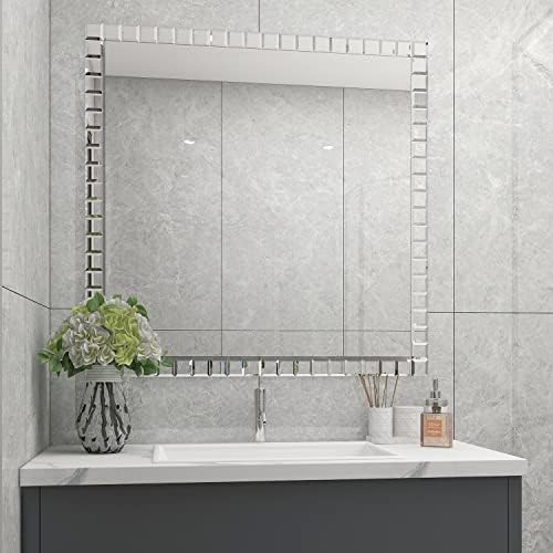 Lovdeco Peel and Stick 3 Inch Beveled Mirror Glass Tile Silver Crystal Mosaic Tile for Kitchen Backsplash Bathroom (3x3 Inch, 32 Sheets) - Image 6