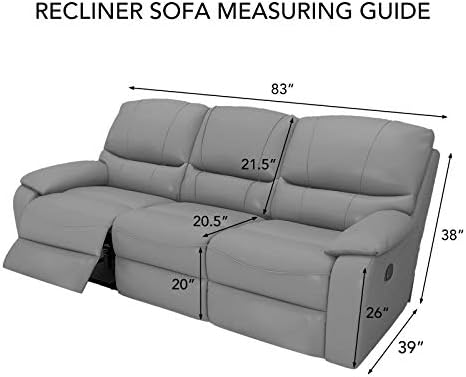 PureFit Super Stretch 3 Seats Recliner Sofa Couch Cover with Pocket - Image 6