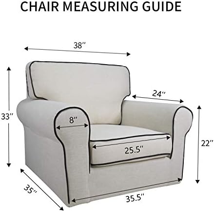 PureFit Super Stretch Chair Covers Fleece Couch Covers for Sofa Navy - Image 6