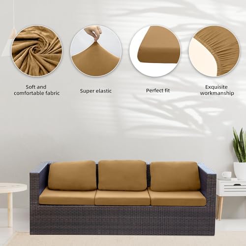 8 Pcs Outdoor Cushion Covers, Patio Sofa Cushion Covers Replacement - Image 4
