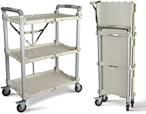 Olympia Tools 89-355 Pack N Roll Collapsible Service Cart, XL, 300LB Capacity, White by OlympiaTools