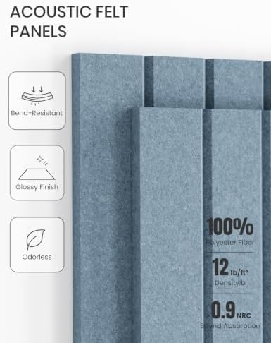 Fluxynara 36" x 24" Large Felt Bulletin Board, Dusty Blue | 6 Pack Cork Board Alternative with 30 Safe Adhesive Tabs, Felt Pin Boards for Wall Decor, Home, Office, Classroom, Dorm - Image 4