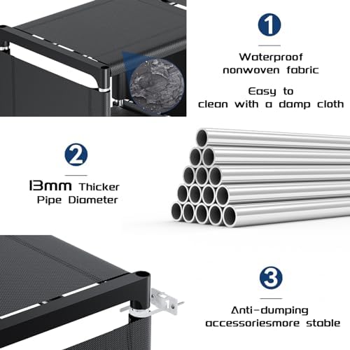 Mavivegue 20 Cube Book Shelf, Storage Organizer, Large DIY Bookcase, Metal Cube Bookshelf, Cubbies Closet Storage Organizer Shelves for Bedroom,Living Room,Home,Office - Image 3