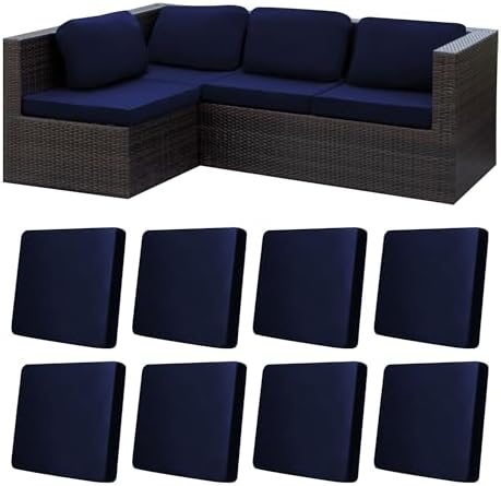 8 Pcs Outdoor Cushion Covers, Patio Sofa Cushion Covers Replacement by BIETYONE