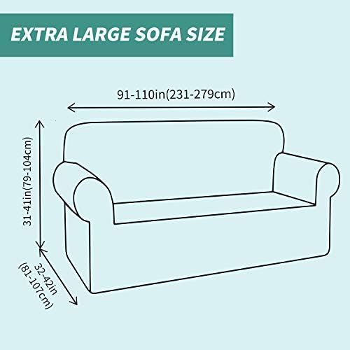 YEMYHOM Couch Cover Latest Jacquard Design High Stretch Extra Large Sofa Covers Pet Dog Cat Proof Oversized Slipcover Non Slip Magic Elastic Furniture Protector (X Large, Black and White Checkered) - Image 6
