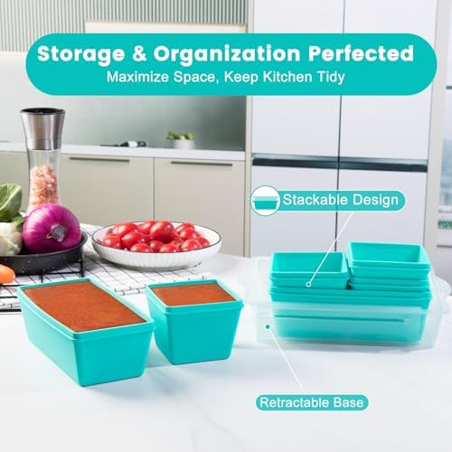 Gemice Silicone Freezer Molds with Lids, 6-Pack 1-Cup & 2-Cup - Image 2