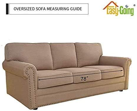 Easy-Going Reversible Couch Cover, 3 Cushion Sofa, Light Gray/Light Gray - Image 7