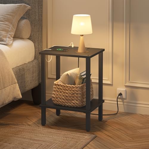 TUTOTAK End Table with Charging Station, Side Table Set of 2, Nightstand - Image 4