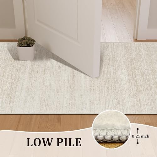 Valenrug 2x12 Runner Rug Non Slip, Washable Rug Runners for Hallways, Beige - Image 7