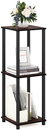 Furinno Turn-N-Tube Toolless 2-Tier Side Table Set of 2, Cherry Oak - Image 5