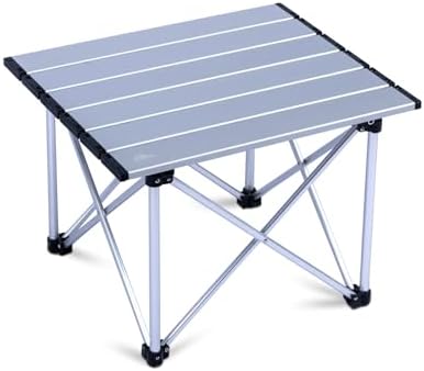 iClimb Ultralight Compact Camping Folding Table (Reinforced Silver - S) by iClimb