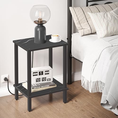 TUTOTAK End Table, Side Table, Nightstand, 2-Tier Storage Shelf - Image 2