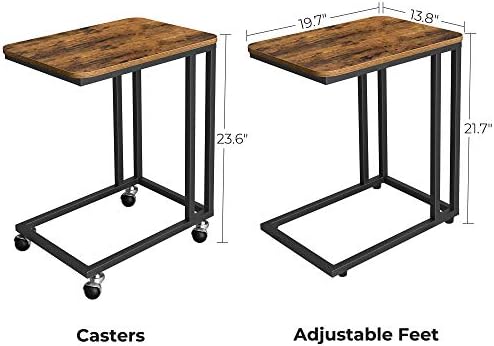 VASAGLE C Shape End Table for Couch or Sofa, Industrial Small Side Table - Image 3
