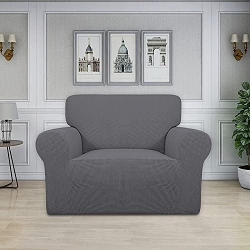 Easy-Going Stretch Oversized Chair Slipcover with Arm Washable Gray - Image 2
