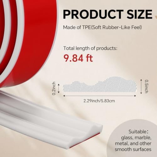 118 x 2.36 Inch Peel and Stick Molding Chair Rail Panel,White - Image 2