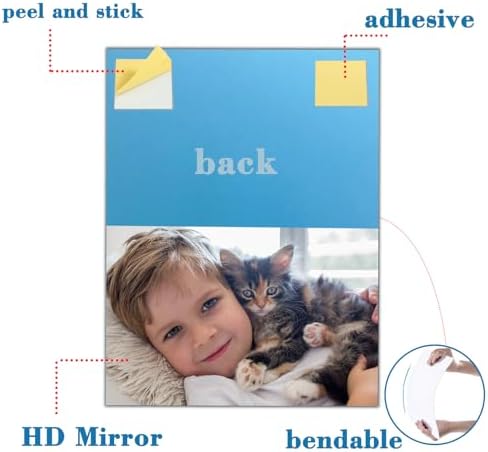 3PCS Mirrors Tiles 18" L x 12" W Gym Mirrors Wall Mounted Mirror Bendable Acrylic Frameless Full Length Mirror Tiles for Home Gym Bedroom Door & Bathroom - Image 6