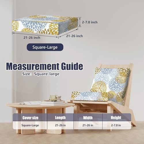 8Pcs Outdoor Cushion Covers, Stretch Patio Furniture Couch Chair Slipcovers - Image 2