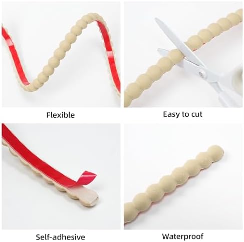 10ft Decorative Bead Pearl Peel and Stick Wall Molding Trim, Wood - Image 6