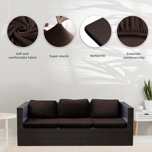 8 Pcs Outdoor Cushion Covers, Patio Sofa Cushion Covers Replacement - Image 4