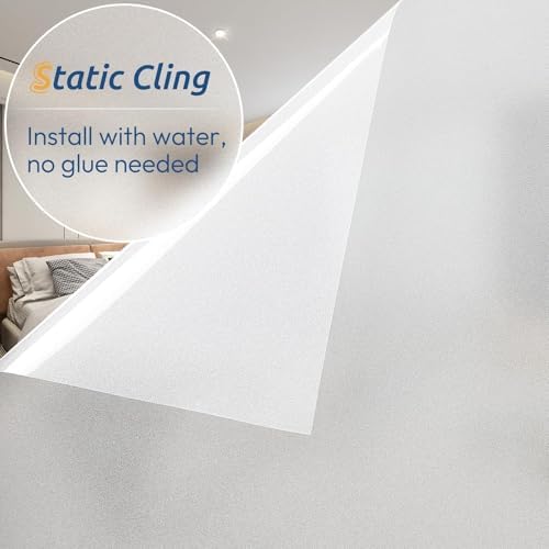 rabbitgoo Frosted Glass Window Privacy Film, Static Cling, 23.6" x 157.4" - Image 4