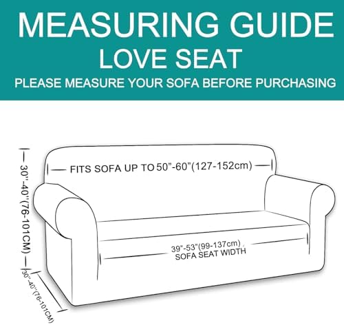 U-NICE HOME Loveseat Cover Stretch Couch Cover Sofa Slipcover, Chocolate - Image 6