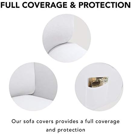 PureFit Stretc Recliner Chair Covers Fleece Soft Couch Covers for Sofa - Image 3