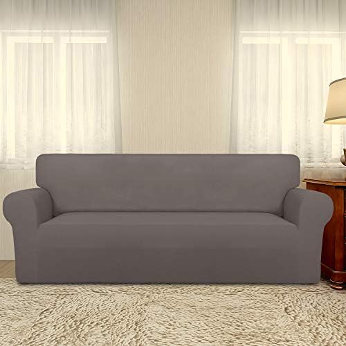 PureFit Stretch Couch Covers for Sofa Large Sofa Slipcovers Taupe - Image 2