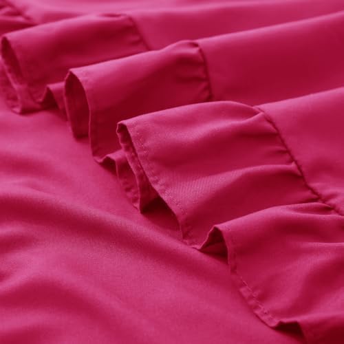 KKJIAF 2 Pack Ruffle Pillow Cases 18x18 Inches, Hot Pink - Image 7